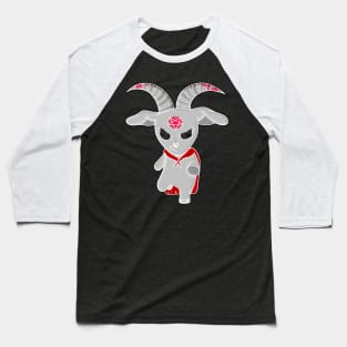 Satanic Light Grey Super Goat Baseball T-Shirt